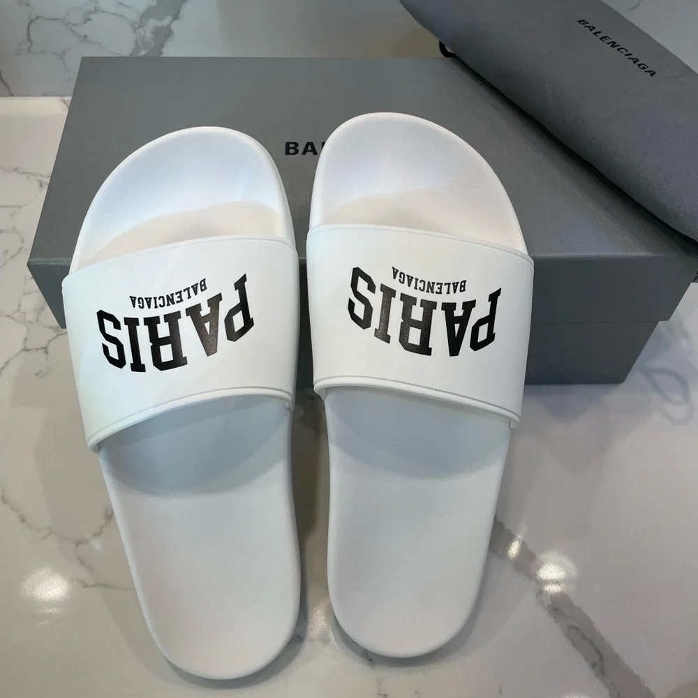 BALENCIAGA Womens Cities Pool Slide Sandals 9 B/39 EU - Picture 12 of 14